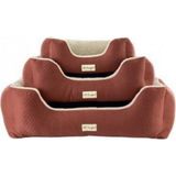 Muratech Pet Comfort Echo Köpek Yatağı Tarçın/ecru Peluş M 80X65CM - Şeffaf