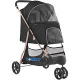 Muratech Tommy Evcil Hayvan Arabası Siyah 74.5*52.2*98CM Max 15KG - 52,2 x 98 cm