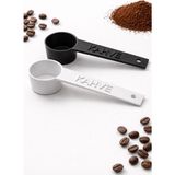 Muray Tekno Kahve Yazılı Kahve Ölçü Kaşığı (2 Adet) | Espresso & Filtre Kahve | Set-Renk Seçenekli - Siyah - Beyaz
