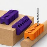 Muraytekno-Matkap Delme Kılavuzu 2'li –mor+Turuncu- Plastik Gövde – Düz ve Hassas Delik Açma Aparatı - Turuncu - Mor - 8 x 3 x 2 cm