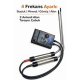 MurayTekno Profesyonel Frekans Üreten Alan Tarayıcı Çubuk Dedektör-4 Kademeli(Boşluk – Mineral – Gümüş – Altın)