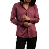 Mürdüm Dar Kesim Micro Kumaş Kol Düğmeli Slim Fit Erkek Gömlek - 201-23