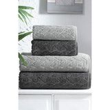 Mürdüm Home 4'lü Banyo Havlu Seti Hamam Takımı 100% Pamuk - 50 x 90 cm - Antrasit - Gri