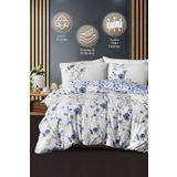 Mürdüm Home Flos 100% Pamuklu Çarşaflı Çift Kişilik Nevresim Takımı
