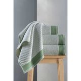 Mürdüm Home Lena 4'lü Banyo Havlu Seti Hamam Takımı %100 Pamuk - 70 x 140 cm - Haki