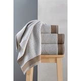 Mürdüm Home Lena 4'lü Banyo Havlu Seti Hamam Takımı %100 Pamuk - 70 x 140 cm - Kahverengi