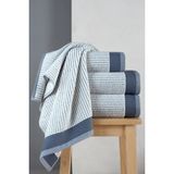 Mürdüm Home Lena 4'lü Banyo Havlu Seti Hamam Takımı %100 Pamuk - 70 x 140 cm - Lacivert