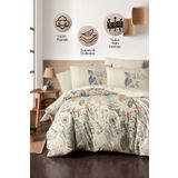 Mürdüm Home Pesco 100% Pamuklu Çarşaflı Çift Kişilik Nevresim Takımı