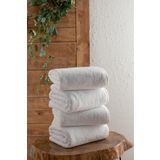 Mürdüm Home Simple 4'lü 50x90 Cm Çift Dikişli Otel Havlusu Beyaz Banyo Havlusu