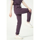 Mürdüm Likralı Jogger Paça Doktor Hemşire Forması Tek Alt - XL