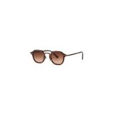 Murian Kahverengi Retro Yuvarlak Metal Çerçeve Unisex UV400 Vintage Retro Güneş Gözlüğü