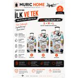 MURIC HOME 3’lü Valiz Kılıfı Seti Bavul Koruyucu