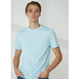 Murphy & Nye EMBOSS Bisiklet Yaka Düz Mavi Erkek T-Shirt