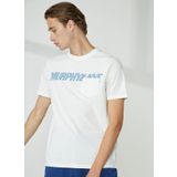 Murphy & Nye GAFF Bisiklet Yaka Düz Beyaz Erkek T-Shirt