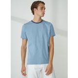 Murphy & Nye LIMBER Bisiklet Yaka Düz Açık Lacivert Erkek T-Shirt