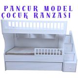 Mürsel Pancur Model Çocuk Ranzası - Beyaz - 90 x 190 cm