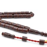 Murty99 Hakkı Usta İmzalı Kesme Model Kahverengi Sıkma Kehribar Tesbih