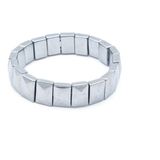 Murty99 Rolex Model Dikdörtgen Kesim Hakiki Terahertz Taşı Bileklik - 18 Cm - Gri