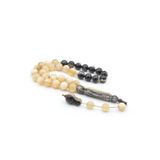 Murty99 Sistemli Küre Kesim Çift Renkli Dev Boy Koç Boynuzu Tesbih 12 Mm
