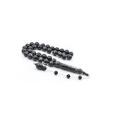 Murty99 Sistemli Küre Kesim Dev Boy Siyah Koç Boynuzu Tesbih 12 Mm