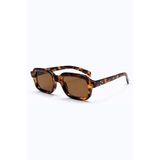 Murvik Kahverengi Leopar Desenli Kemik Çerçeve Unisex UV400 Vintage Retro Güneş Gözlüğü