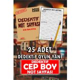 MUS Kutu Oyunları Dedektif Katil Kim Oyunları İçin Şüpheli Not Alma Sayfaları 9x13CM Mini Boy Dedektif Oyunları 25Adet