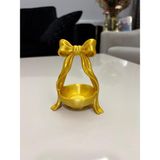 Mus3D Şık Sunum Fiyonklu Lokumluk ve Çikolatalık - (1 Adet) 10 Renk Seçeneğiyle (Boyut 10 Cm) - (No Color) - gold