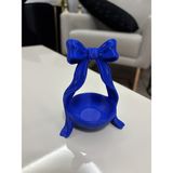 Mus3D Şık Sunum Fiyonklu Lokumluk ve Çikolatalık - (1 Adet) 10 Renk Seçeneğiyle (Boyut 10 Cm) - (No Color) - lacivert