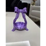 Mus3D Şık Sunum Fiyonklu Lokumluk ve Çikolatalık - (1 Adet) 10 Renk Seçeneğiyle (Boyut 10 Cm) - (No Color) - mor