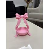 Mus3D Şık Sunum Fiyonklu Lokumluk ve Çikolatalık - (1 Adet) 10 Renk Seçeneğiyle (Boyut 10 Cm) - (No Color) - pembe