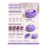 Mus3D | Soft Line Pastel | Takı, Şekerlik ve Makyaj Organizeri | Dekoratif Çok Amaçlı Saklama Kutusu (10 cm)
