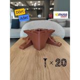 Musa Kanepe 10 Cm. Koltuk Ayağı - Kanepe Ayağı - Mobilya Ayağı - Baza Ayağı - Bellona Ayak (Vida Dahil) - Kahverengi
