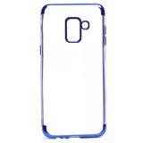 Musal Galaxy A8 2018 İnce Köşeleri Renkli Şeffaf Silikon Kılıf