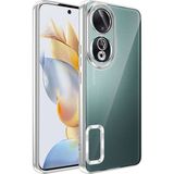 Musal Huawei Honor 90 Kılıf Köşeleri Renkli Şeffaf Kamera Korumalı Silikon Luxury Kapak - Gümüş