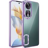 Musal Huawei Honor 90 Kılıf Köşeleri Renkli Şeffaf Kamera Korumalı Silikon Luxury Kapak - Lila