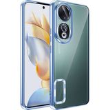 Musal Huawei Honor 90 Kılıf Köşeleri Renkli Şeffaf Kamera Korumalı Silikon Luxury Kapak - Sierra Mavisi
