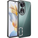 Musal Huawei Honor 90 Kılıf Köşeleri Renkli Şeffaf Kamera Korumalı Silikon Luxury Kapak - Siyah