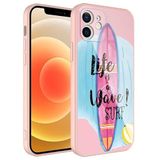Musal Iphone 11 İle Uyumlu Kılıf Kamera Korumalı Desenli Sert Silikon Epoksi Kapak, Pembe