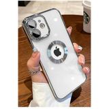 Musal Iphone 11 İle Uyumlu Kılıf Köşeleri Renkli Şeffaf Kamera Korumalı Silikon Luxury Kapak, Gümüş