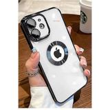 Musal Iphone 11 İle Uyumlu Kılıf Köşeleri Renkli Şeffaf Kamera Korumalı Silikon Luxury Kapak, Siyah