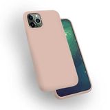 Musal Iphone 11 Pro Max İle Uyumlu Kılıf Kadife İç Yüzey Wireless Destekli Silk Silikon, Pembe Açık