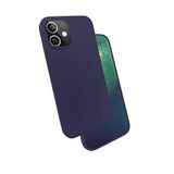 Musal Iphone 12 İle Uyumlu Mini Kılıf Kadife İç Yüzey Wireless Destekli Silk Silikon, Lacivert