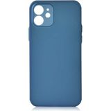 Musal iPhone 12 Mini Kılıf Mat Ultra İnce Slims Kapak - Saks Mavi