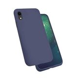 Musal iPhone XR İle Uyumlu Kılıf Kadife İç Yüzey Wireless Destekli Silk Silikon, Lacivert