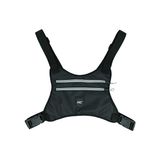 Musclecloth Koşucu Göğüs Çantası Siyah Dayanıklı Polyester Malzeme ile Rahat Taşıma - Standart