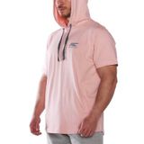 MuscleCloth MC-X Kapüşonlu Somon Kısa Kollu Erkek Sweatshirt