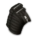 MuscleCloth Pro Knee Wraps Diz Bandajı 2'Li Paket - Cırt Bantlı Siyah