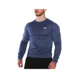 MuscleCloth Pro Stretch Lacivert Erkek Uzun Kollu T-Shirt