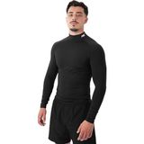 Musclecloth Tech Mock Siyah Uzun Kollu T-Shirt Erkek Nefes Alabilir Kumaş Şık Tasarım