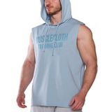 MuscleCloth Training Club Kapüşonlu Açık Mavi Erkek Kolsuz Sweatshirt
